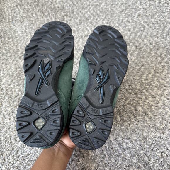 Vintage Reebok Boots 9.5 RA405KRI Hexalite Hiking Camping Green Suede Leather - Picture 5 of 7